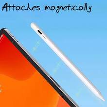 Tablet Stylus Aluminium Touch Screen Pen Drawing Universal For IPad Android Tablet Smartphone Computer Writing USB Charging Magnetic - Gradient Hồng - Xem 4