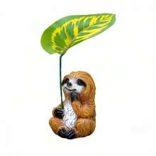 Small Animal Garden Statue With Umbrella, Charming Duck Hedgehog Sloth Figurine For Indoor Outdoor Yard Patio Lawn - 動物3 - 查看 6