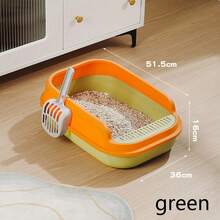 Large Litter Box, Thickened Splashproof Cat Toilet, Cat Pet Supplies, Litter Box With Scoop - one-size - View 14