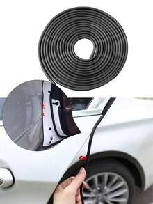 汽车保险杠密封条、车门边缘密封条、隐形保险杠密封条、车身防刮隔音装饰条、保护贴纸，适用于车身和车门，长度可定制，汽车配件，汽车装饰 - 黑色 - 查看 1