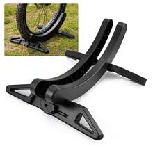 Fahrrad Bodenständer Universeller Verstellbare Fahrradständer Parkständer für Mountainbike/Citybike Rennräder für Alle 30–80mm Ideal für Ihre Garage Breiten Fahrradreifen für die Aufbewahrung Den - Schwarz - Übersicht 6
