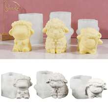 Sheep Shaped Candle Silicone Mold, Suitable For DIY Plaster/Cement Sculpture, Painting And Resin Casting - Sheep - View 10
