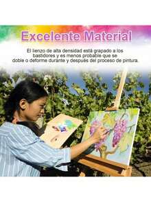 Un juego de seis soportes de lienzo de diferentes tamaños, cada uno equipado con diez pinceles. - A - Ver 3