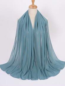 New Spring/Summer Women's Rhinestone Embellished Modest Hijab Chiffon Breathable Muslim Hijab Shawls - Multicolor - View 5