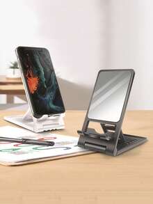 Nuevo espejo plegable y portátil, soporte creativo para teléfono del hombre perezoso, espejo de maquillaje de escritorio, soporte para tableta - Multicolor - Ver 2