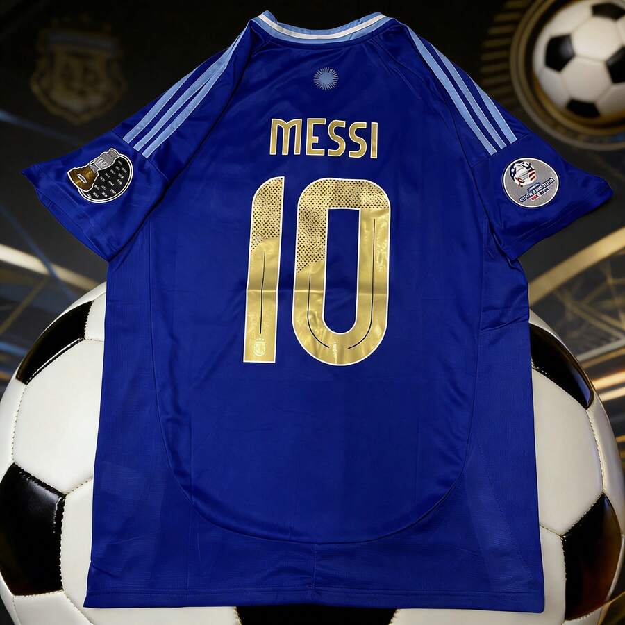 Argentina #10 Copa America Away Jersey – Royal Blue Kit For World Cup Champion Fans TJ7T - 預設 - 查看 1
