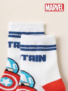 Marvel 5 Pairs Kids Ankle Socks, Super Hero Cartoon Breathable Socks For Boys - Multicolor - View 9