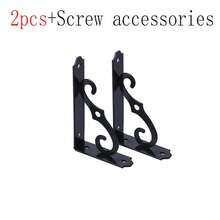 2pcs Iron Triangular Floral Bracket, Wall Mounted Wood Board Support Rack, Home Decor Floating Shelf Storage Bracket, Iron Bookshelf Load-Bearing Rack, Partition Bracket, Wood Board Storage Support Wall Rack - Multicolor - View 11