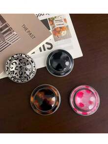 1pc Creative Leopard Print Crystal Ball Magnetic Phone Holder, Suitable For MagSafe, Strong Adsorption, Adjustable Desk Balloon Phone Stand - Multicolor - View 4