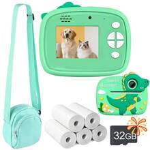 Máy ảnh in ảnh tức thời hình Kỳ lân & Khủng long & Máy ảnh kỹ thuật số HD 1080P với công nghệ in không mực | Máy in ảnh di động 3 trong 1 với các bộ lọc vui nhộn và pin tích hợp 1300mAh cho những kỷ niệm mọi lúc mọi nơi - ET-Nhiều màu - Xem 21