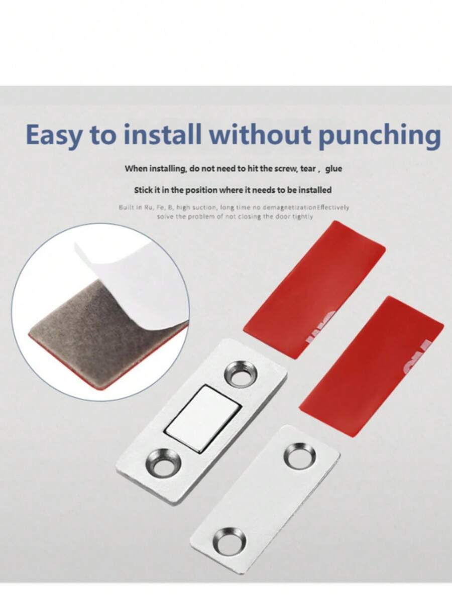 Cabinet Magnetic Catch Ultra Thin Cabinet Door Magnetic Catch For Drawer Magnets Adhesive Cabinet Latch Magnetic Closures For Kitchen Closet Door Closing Magnetic Door Catch Closer5Pack