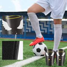 1 Pair High Quality Lightweight Mini Football Shin Guards | Thick And Durable Sports Knee Pads Suitable For Men And Women | Suitable For Yoga, Football, Basketball And Other Sports Training Equipment, Shock Absorbing Protection - Black - View 5