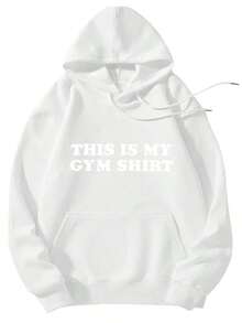 Esta es mi camiseta de gimnasio con capucha - Blanco - Ver 8