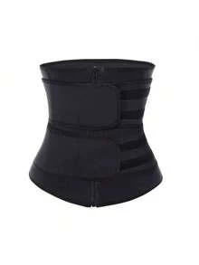 1件装束腰塑身衣，健身腰带，减肥塑形，促进排汗，运动束腰带，适合体重45-58公斤，健身、户外、桑拿、健身房背部支撑，塑形腰带，收腰带，胸部压缩束带 - 黑色 - 查看 16