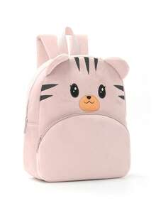 1 Piece: Cute Tiger-Striped Children'S Backpack. Soft, Plush Fabric, Lightweight And Maintains Its Shape, With Delicate Embroidered Details. Perfect For Everyday Use, School, And Travel. - Multicolor - View 5