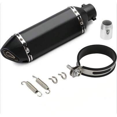 Escape de Moto, Tubos de Silenciador de Escape Universal de 51mm, Tubo de Escape de Acero Inoxidable para Motos, Dirt Bikes, Street Bikes, Scooters, Atvs Y Más