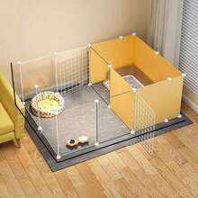 Easy Install Puppy Fence With Potty Area, Small Dog Fence, Indoor Pet Puppy Playpen - Multicolor - View 1