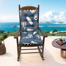 Outdoor Indoor Waterproof Seat Chair Outdoor & Indoor Waterproof Seat Chair Cushions With Ties Chair Back Cushion Recliner Seat Mat Outdoor Dining Chair Cushion For Patio Cushion Furniture - 灰色樹葉 - 查看 8