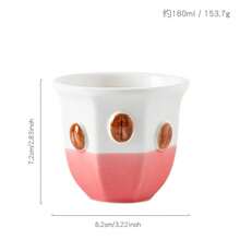 180ml Ceramic Coffee Cup, Popular Handgrip Latte Art Espresso Mug, Creative Owner Cup, Tea Cup, Water Cup - Multicolor - View 11