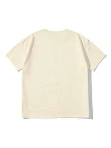 Whysmera SHEIN X Powerpuff Girls Damen Bedrucktes Loose Fit Crew Neck Top - Bequemer Lässig Süßer Stil, Geeignet für den täglichen Gebrauch - Aprikosenfarben - Übersicht 4