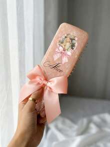 1支可定制照片梳，个性化名字梳子，防毛躁梳，伴娘礼物，女孩生日礼物，粉色气垫梳，祖母礼物，周年纪念礼物，情人节礼物，生日礼物，结婚礼物，母亲节礼物，闺蜜礼物，送给妈妈的礼物，送给女朋友的礼物，送给她的礼物，送给妻子的礼物，节日礼物 - 彩色 - 查看 8