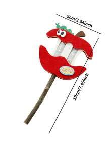 Mini Cat Toy Forest Apple Bell Chew Stick Pet Supplies Teaser Wand - Multicolor - View 3