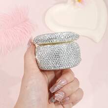 Portable Travel Essential Diamond Decor Cream Jar, Cosmetic Container, Skincare Product Dispenser, Lotion Bottle, Luxury Cosmetic Sample Box, Refillable Cosmetic Box, Mini Nail Gel Box, Camping Portable Dispenser, Travel Refillable Bottle, Home Decor, Bathroom Dispenser, Back To School Essential, Girlfriend Gift - Dispensing Bottles - View 14