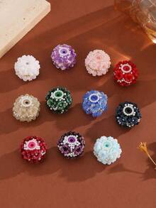 10颗23毫米软陶珍珠散珠，DIY直孔手工珠，适合女性和女孩，节日首饰制作材料，波西米亚风格，经济实惠的散装 - 軟陶散珠 - 查看 3