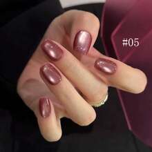 MIANEL 10毫升冬季美甲棕色日落玫瑰猫眼凝胶指甲油冬季黑色巧克力琥珀玻璃珠指甲油棕色美甲用品情人节礼物送给女孩美甲 - 彩色 - 查看 8