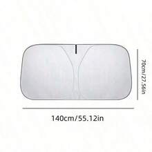 1pc Car Windshield Sun Shade, Silver Coated Non-Transparent, Effective Heat Insulation And UV Protection, Rapid Cooling For Summer Driving - 1 Piece Car Sun Visor - View 5