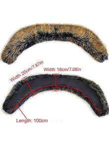 3pc  Fabric    Elegant    None    Fur Collar And Cuffs  Autumn And Winter - 亮橙色 - 查看 4