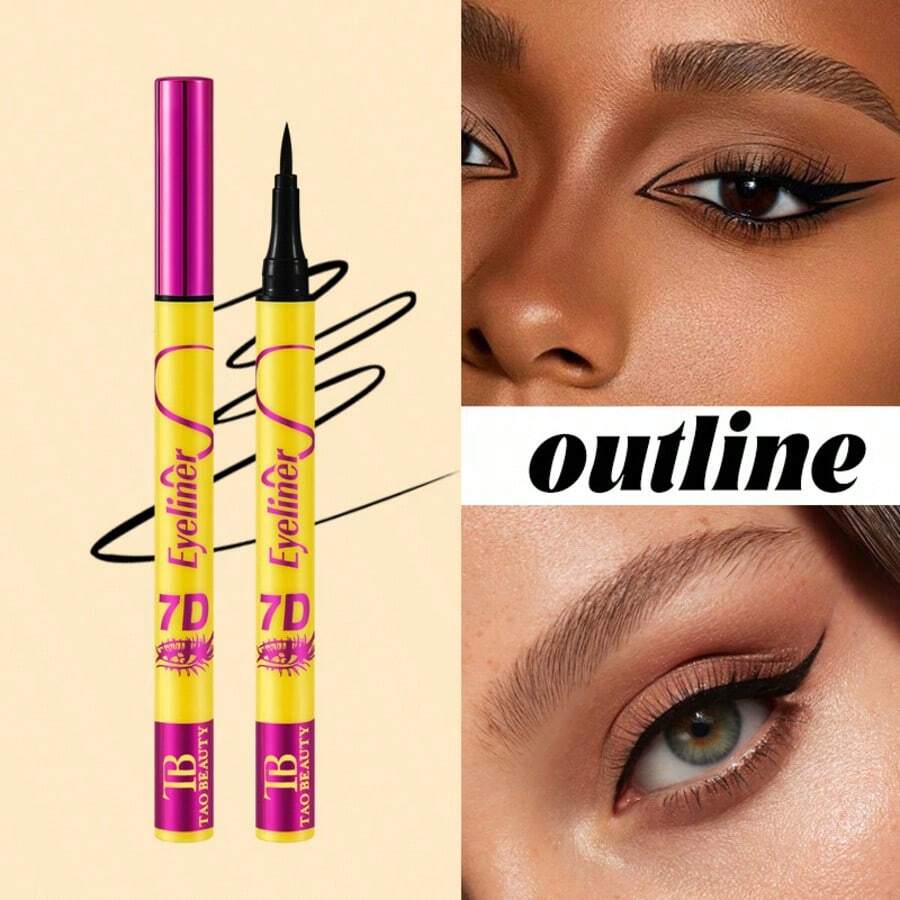 1支装 天然持久防晕染便携日常眼线笔 - A - 查看 1