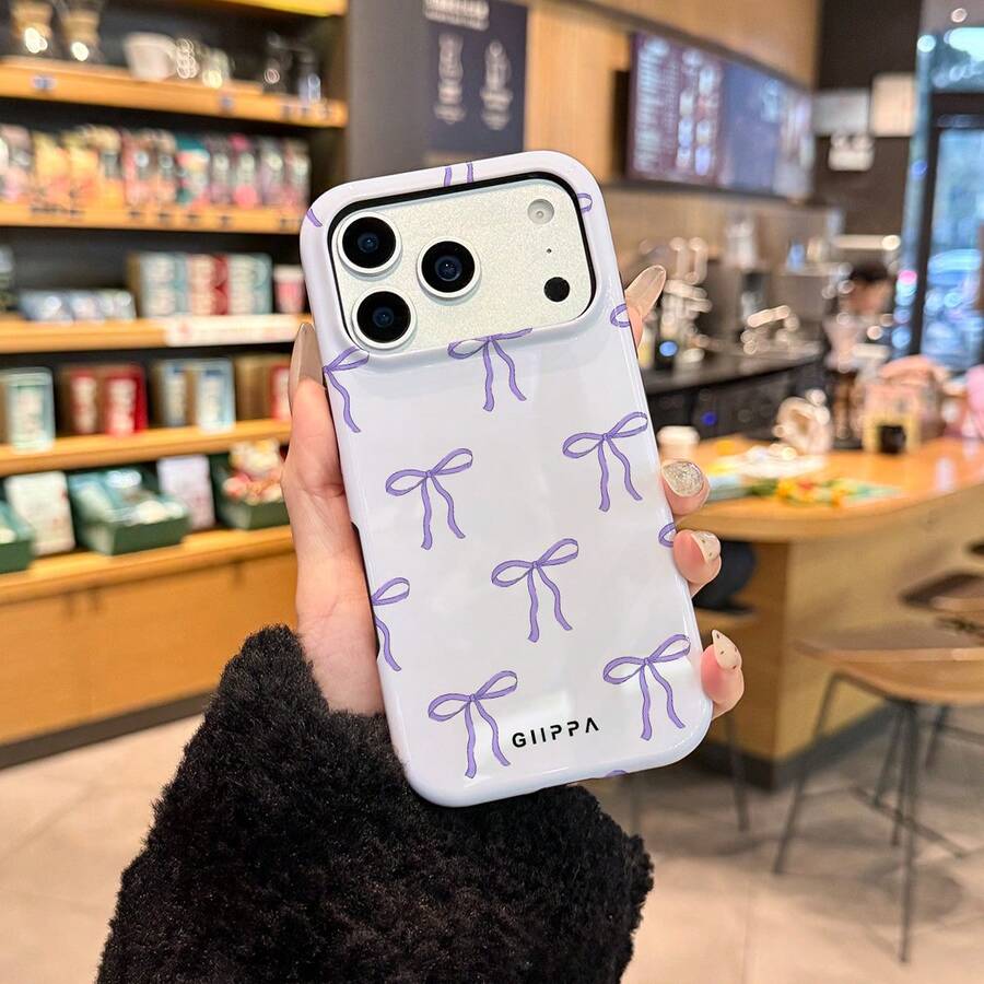 紫色蝴蝶结手机壳,采用缎带和柔和色调设计,兼容 17、16、15、14、13、12和11 Pro机型,TPU材质,防震保护。是送给家人、朋友、孩子、生日、春季、节日、男朋友、女朋友以及情人节的完美礼物。 - 紫色 - 查看 1