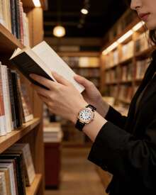 Marvin Womens Premium Swiss Analog Quartz Watch 3-Hand Day Date Quartz Watch With Sapphire Crystal Mother-Of-Pearl Dial Leather Strap - Black - View 3