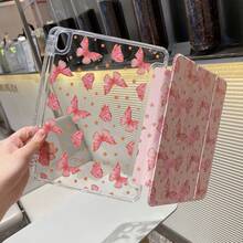 Suitable For Redmi Pad2 Protective Cover, With Pen Slot And High Transparency Acrylic Back Panel,Redmi Pad SE 11 Inch 2023 Tablet Protective Case,Three Fold Tablet Protective Cover, Intelligent Sleep Wake-Up,IPad Case,Suitable Compatible With Ipad 8th Generation 10.2-Inch/IPad 9th Generation 10.2-Inch/IPad 10th Generation Protective Case - Clear - View 2