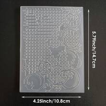 2D Embossed File Folder, Suitable For Card Embossing Machine Template, Handmade Photo Album Paper Craft Decoration DIY Greeting Card Making, Butterfly, Honeycomb, Small Daisy Flower Patterns - DIY Crafts - View 11