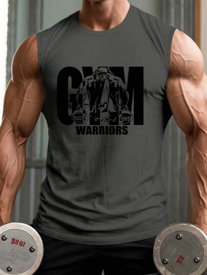 Men's Sleeveless Muscle Warrior Tank Top. Muscle Strength: Tank Top With Warrior Fitness Graphic. Gym Style. Gym. Warrior. Men's Sleeveless Tank. Printed Tank. Muscle. Fitness Apparel. Fitness Equipment. Summer