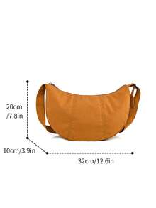 LECEY Unisex Sports Diagonal Shoulder Messenger Bag, Dumpling Shape, New Spring 2026 Collection - Brown - View 4