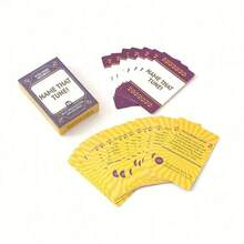 1 pieza "The Song!" Juego de cartas - 50 preguntas y desafíos musicales, juego de trivia musical - Adecuado para noche de juegos en familia, entretenimiento para fiestas después de la cena, trivia y desafíos musicales, cartas púrpuras con detalles dorados, adecuado para noche de juegos y reuniones sociales, sin necesidad de teléfono, cartas de papel, cartulina de alta calidad, juego interactivo, cartas de juego coloridas, juego de cartas clásico - Multicolor - Ver 10