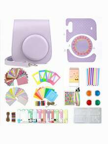 Mini Retro Camera Shaped Crossbody Bag, Purple - Multicolor - View 10