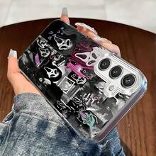 Ghost Face Killer Collage Elements Transparent Phone Case Suitable For Compatible With IPhone 17,16, 15, 14, 13, 12, 11, Pro Max, Air, Plus, As Well As Galaxy S26/25/24/23/22/21 Ultra/FE/Edge/+,A73/72/56/54/53/52/50/35/34/33/26/25/24/23/22/20/16/15/14/13/12/10, Fashionable Phone Cases - 彩色 - 查看 5