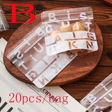 50pcs/Pack Transparent Ziplock Bags With Printed English Letters, Baking, DIY, Cafe, Dessert Shop, Cookies, Candy Packaging - Multicolor - View 14