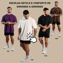 Men's Plain Oversized T-Shirt – Premium Cotton, Comfort, Style, Streetwear, Casual, High Quality - 奶油色 - 查看 2