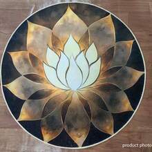 1pc Brown Meditation Yoga Mat Carpet, Round Rug, Living Room Area Rug, Small Area Rug, Mat, Home Decor, Large Living Room Carpet, Living Room Home Decor, Room Decor, Washable Carpet - Multicolor - View 12