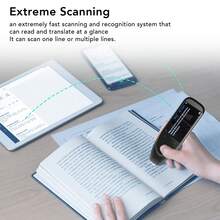 Smart Translation Pen 3.5in Touch Screen 134 Languages HD Bluetooth Langage Translator Pen for Studying Black - Negro - Ver 8