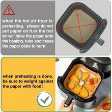 100pcs, Air Fryer Disposable Paper Liners, 9 Inch, Round And Square Parchment Paper Liner For 5-8QT Air Fryer, Oil-Proof, Water-Proof, Parchment Baking Paper For Kitchen Baking Roasting Microwave - Ginger - View 9