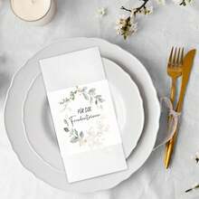 50pcs/Pack Vintage Joyful Teardrop Decorative Handkerchief Clips, Convenient Finishing, Suitable For Wedding Ceremony - Retro Church Handkerchief - Wedding Creativity - Wild Flowers - 1-50pcs - View 3