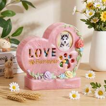 Heart-Shaped Pet Urn Mold, Creative Storage Box Epoxy Resin Silicone Mold, Gravestone Decor Plaster Mold, Can Hold Photos - Pet Urn Mold - View 5