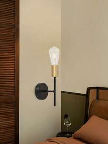 现代简约铁艺壁灯，E27灯座，硬线连接，适用于卧室、书房、门厅、走廊、楼梯间等场所的壁灯照明，不含灯泡 - 彩色 - 查看 6