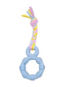 1pc - Dog Chew Toy, Brightly Colored To Attract Dogs' Attention, Made Of Durable Rubber And Rope, Perfect For Dogs To Play With, Interact With, Relieve Boredom, Prevent Mischief And Destruction, And Burn Energy. A Great Gift For Dogs And Pets. - Multicolor - View 10